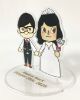 Picture of Custom Animal Crossing Wedding Cake Topper, Acrylic Cut Bride & Groom Standee