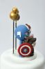 Picture of Captain America, Princess Leia, Mickey theme Wedding Cake Topper, Wedding Cake Topper with kids