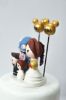 Picture of Captain America, Princess Leia, Mickey theme Wedding Cake Topper, Wedding Cake Topper with kids