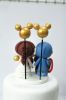 Picture of Captain America, Princess Leia, Mickey theme Wedding Cake Topper, Wedding Cake Topper with kids