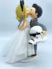 Picture of Stormtrooper Groom Groom & Mickey Bride Wedding, Star Wars & Harry Potter Wedding Cake Topper, Tiny Bride and Tall Groom Toper