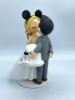 Picture of Stormtrooper Groom Groom & Mickey Bride Wedding, Star Wars & Harry Potter Wedding Cake Topper, Tiny Bride and Tall Groom Toper