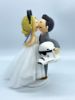 Picture of Stormtrooper Groom Groom & Mickey Bride Wedding, Star Wars & Harry Potter Wedding Cake Topper, Tiny Bride and Tall Groom Toper