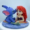 Picture of Princess Ariel & Stitch Wedding Cake Topper, Disney Princess Wedding Theme, Little Mermaid wedding theme