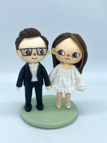 Picture of Animal Crossing Wedding Cake Topper, Handmade Game Room Decoration, Unique Valentine Gift for Gamers