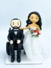 Picture of Groom on Wheelchair Wedding Cake Topper, Special Wedding Centerpiece, Classic Wedding Cake Topper