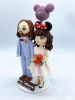 Picture of Happily Ever After Wedding cake topper, Long Hair & Full Bearded Groom, Disney Lover wedding cake topper