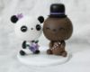 Picture of Chewbacca and Panda wedding cake topper, Star Wars fan wedding cake topper