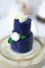 Picture of Navy Blue Wedding Cake Replica, Miniature Wedding Cake Keepsake, Gift for Mom, Gift for Wife