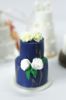 Picture of Navy Blue Wedding Cake Replica, Miniature Wedding Cake Keepsake, Gift for Mom, Gift for Wife