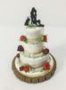 Picture of Nude Wedding Cake With Topper Replica Figurine, Woodland Wedding Cake Ornament