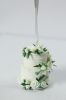 Picture of Floral Two-Tier Wedding Cake Replica, Miniature Wedding Cake Ornament,  Memorable Wedding Anniversary Gift