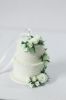 Picture of Floral Two-Tier Wedding Cake Replica, Miniature Wedding Cake Ornament,  Memorable Wedding Anniversary Gift