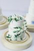 Picture of Floral Two-Tier Wedding Cake Replica, Miniature Wedding Cake Ornament,  Memorable Wedding Anniversary Gift