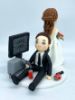 Picture of Game Over Wedding Cake Topper, Bride Dragging Groom Wedding Figurine, Anniversary Gifts for Gamers, Birthday Gift for Gaming Addicts