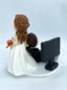 Picture of Game Over Wedding Cake Topper, Bride Dragging Groom Wedding Figurine, Anniversary Gifts for Gamers, Birthday Gift for Gaming Addicts
