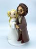 Picture of Jedi Groom & Princess Leia Bride Wedding Cake Topper from AI drawing style, Wedding Gifts for Star Wars Fans