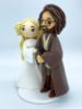 Picture of Jedi Groom & Princess Leia Bride Wedding Cake Topper from AI drawing style, Wedding Gifts for Star Wars Fans