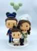 Picture of Funko Pop Family Cake Topper with Cat, Pilot Groom Wedding Figurine, Wedding Cake Topper with Son & Cat, Pokemon Cake Topper, Disney Wedding Theme
