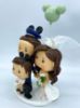 Picture of Funko Pop Family Cake Topper with Cat, Pilot Groom Wedding Figurine, Wedding Cake Topper with Son & Cat, Pokemon Cake Topper, Disney Wedding Theme