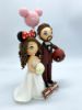 Picture of Deadpool Groom & Minnie Bride Wedding Cake Topper, Superhero Commission Gifts, Marvel Wedding Keepsake, Handmade Deadpool Clay Figurine